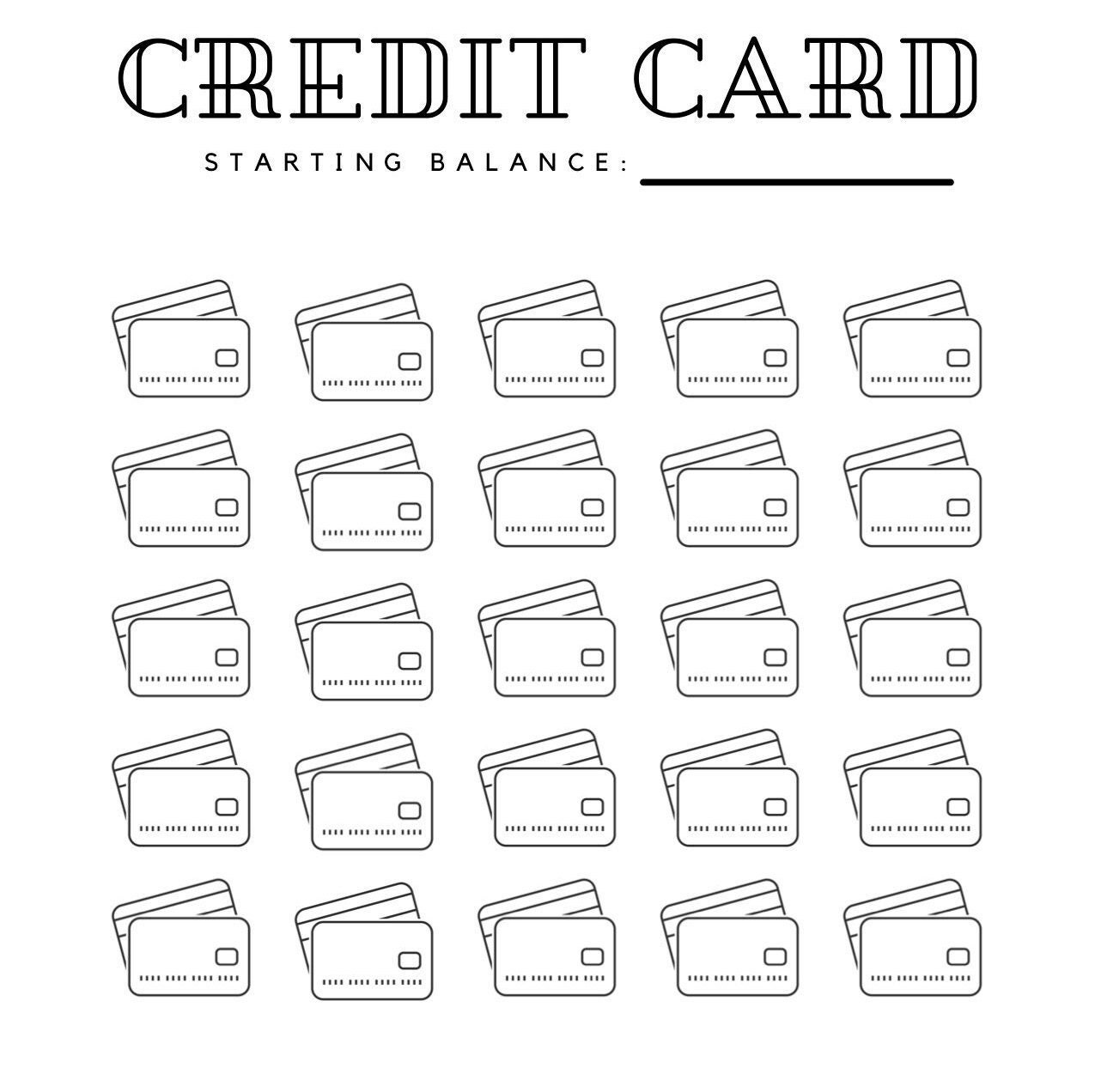 Credit card payoff tracker