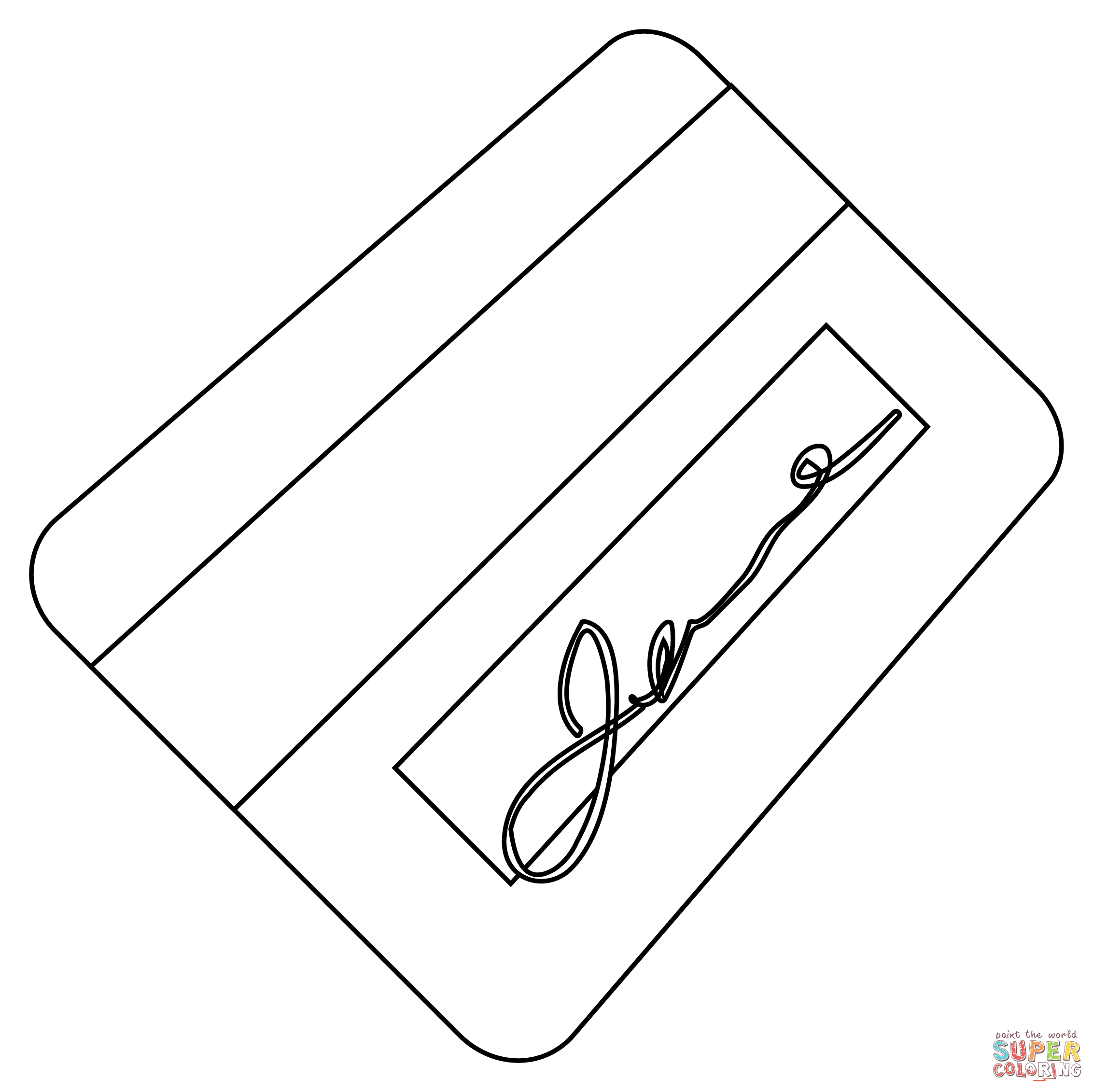 Credit card coloring page free printable coloring pages