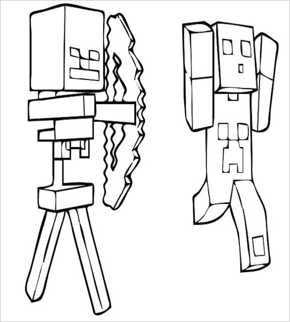 Minecraft coloring pages