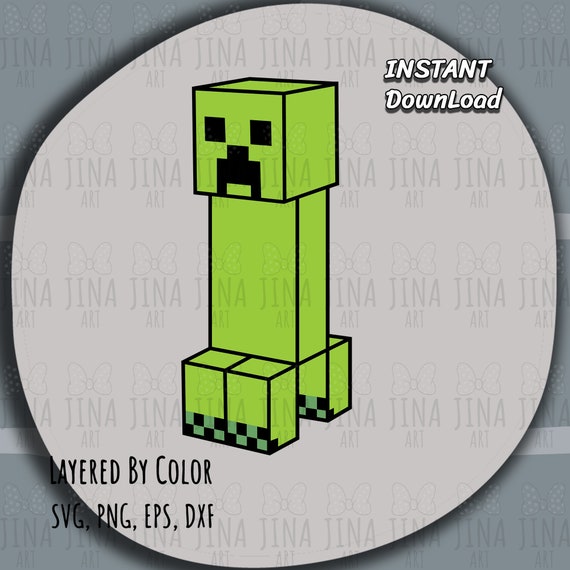 Creeper minecraft svg creeper cricut file creeper layered color video game svg