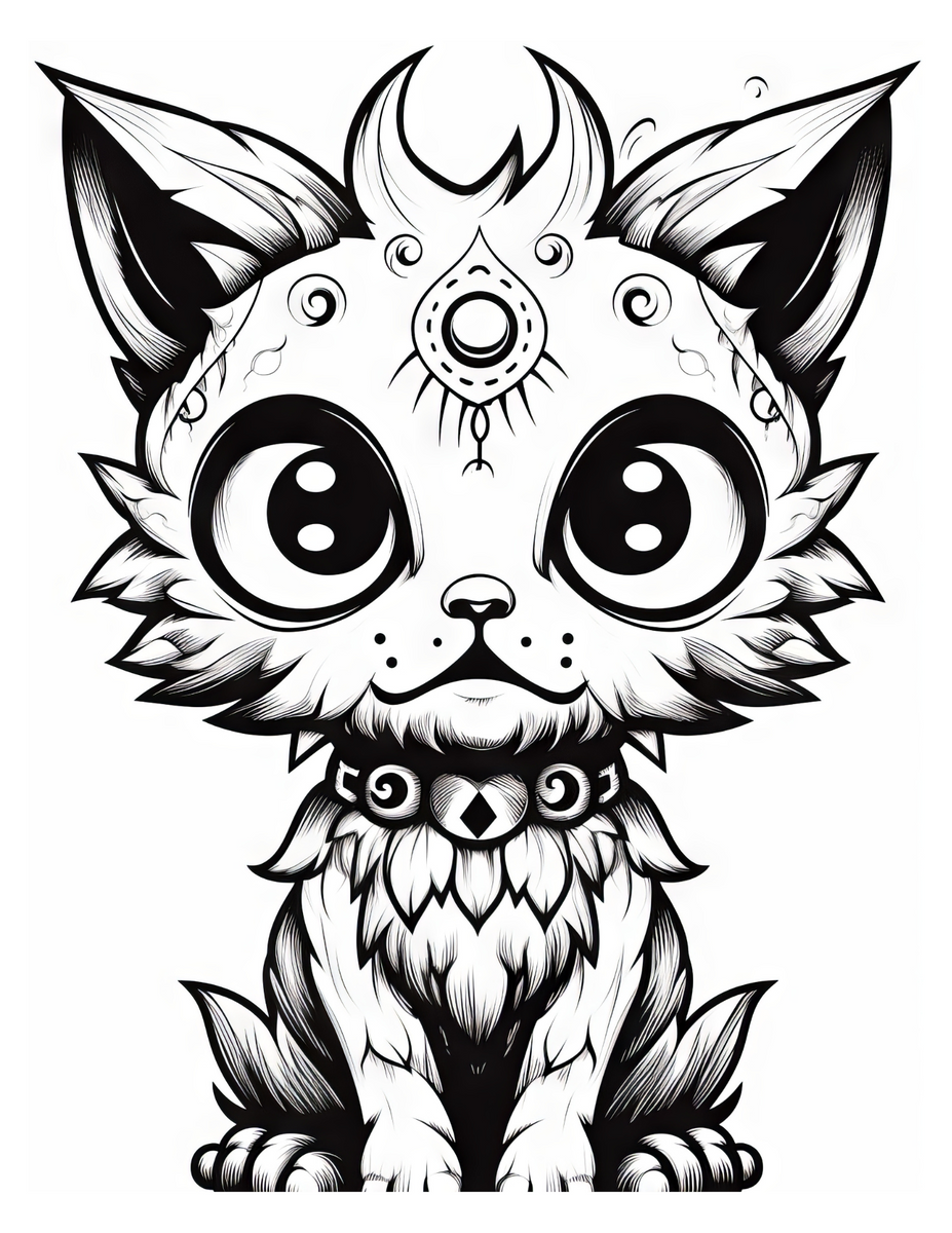 Creepy cute animals coloring book