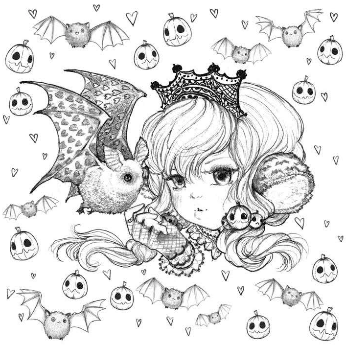 Pop manga cute and creepy coloring book â off the wagon shop