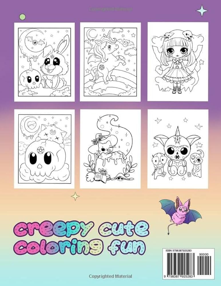 Creepy kawaii coloring book
