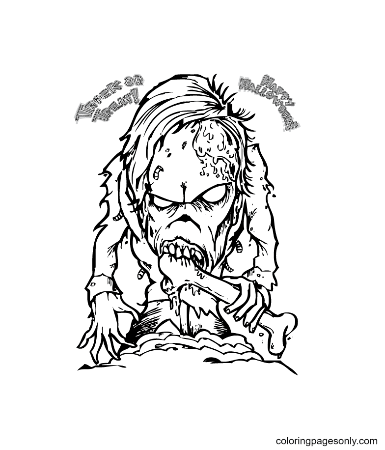 Halloween monsters coloring pages printable for free download
