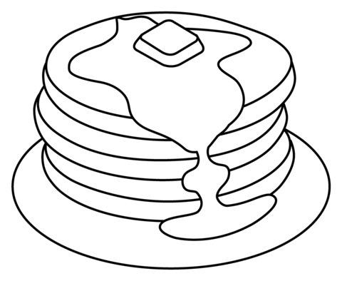 Pancakes emoji coloring page free printable coloring pages