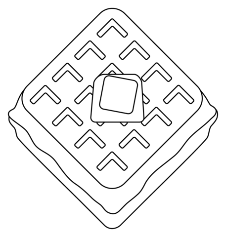 Waffle emoji coloring page free printable coloring pages