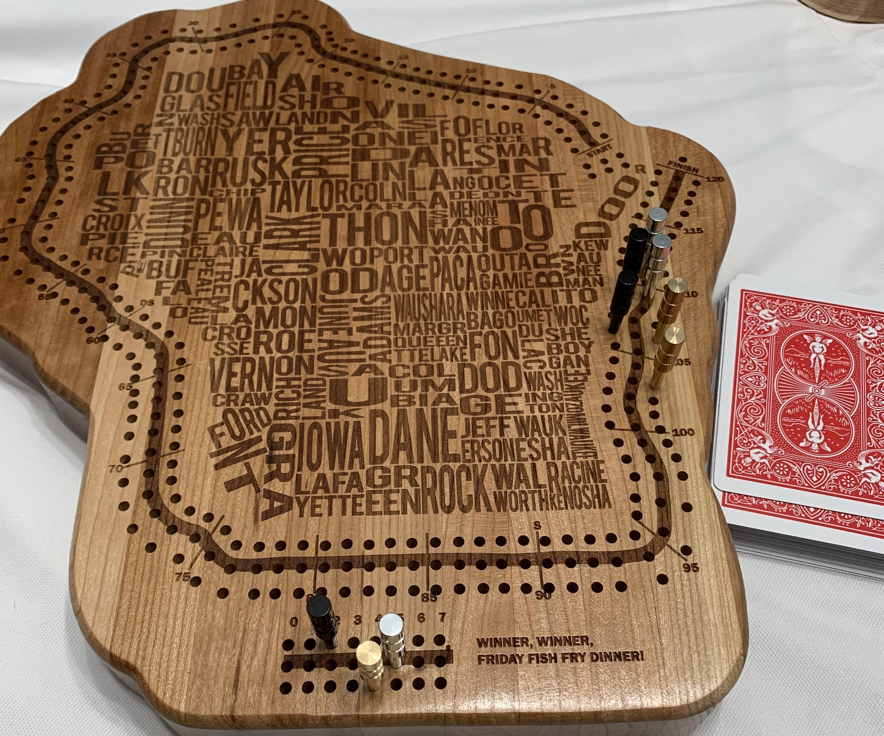 Make your state or country cribbage board steps with pictures