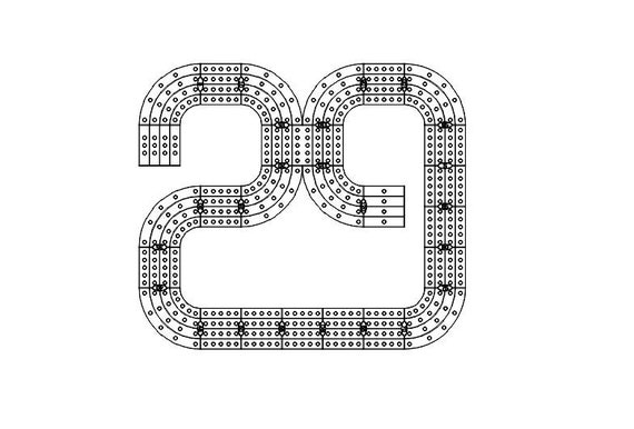 Lane cribbage board pattern svg pdf dxf lightburn ai vector file instant download