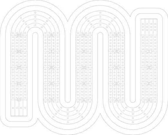 Digital file for lane cribbage board svg pdf dxf lightburn ai vector file twisted mini