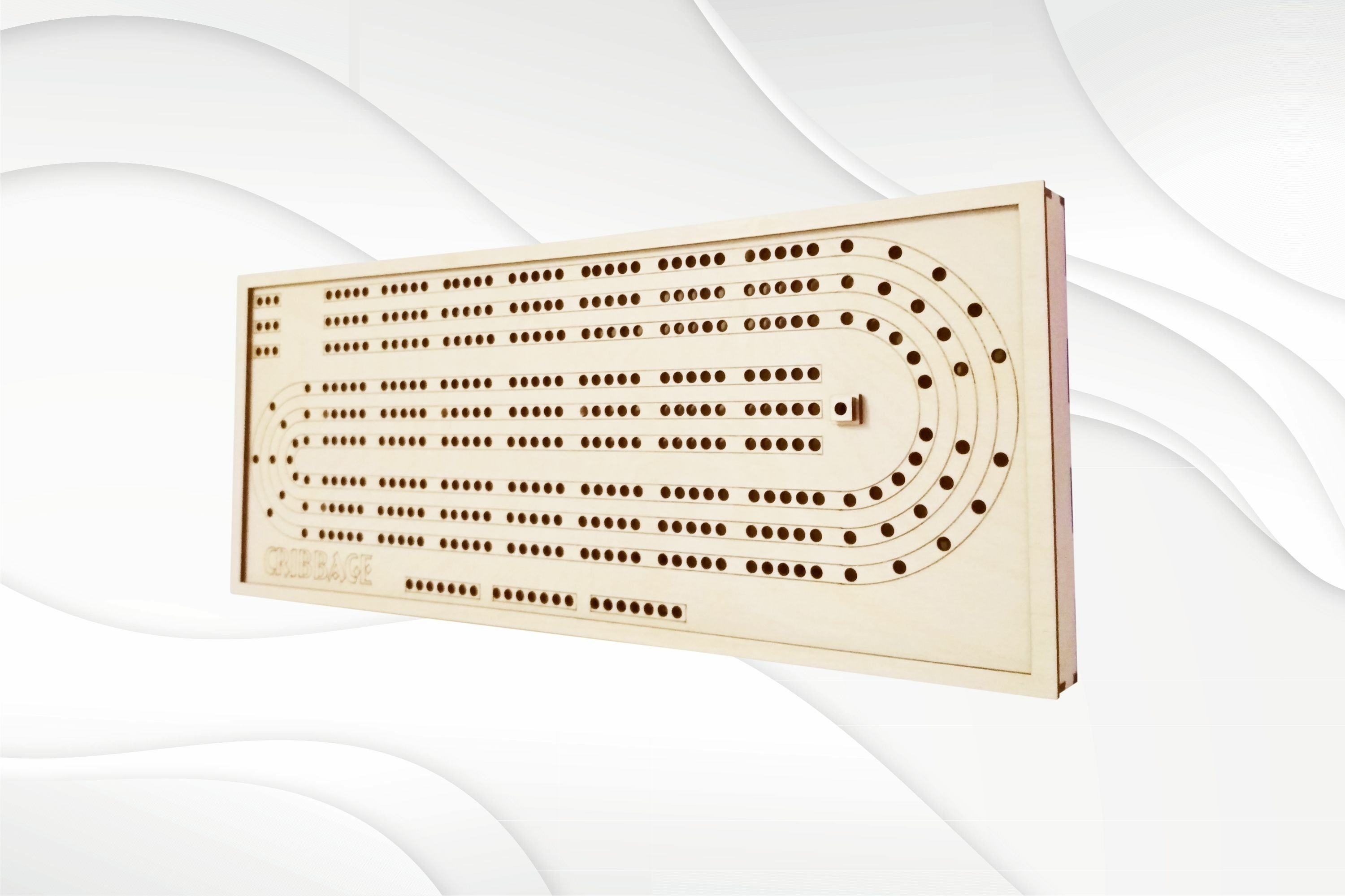 Cribbage svg dxf pattern for laser cut vector template