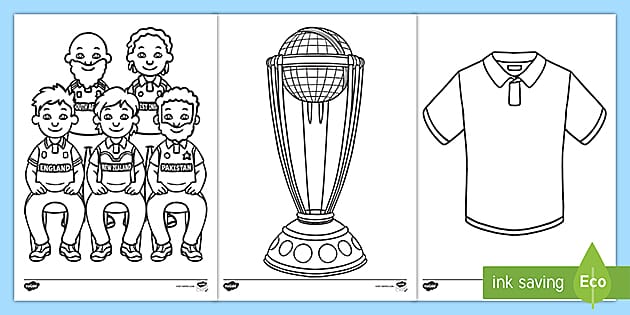 Ks cricket colouring pages teacher made
