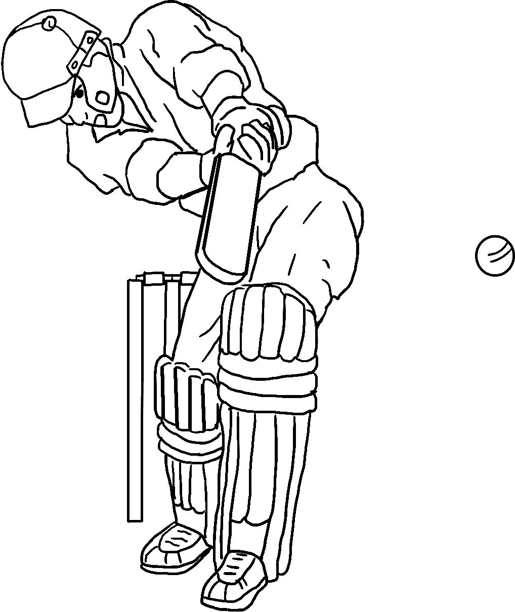 Cricket game coloring pages printable for free download