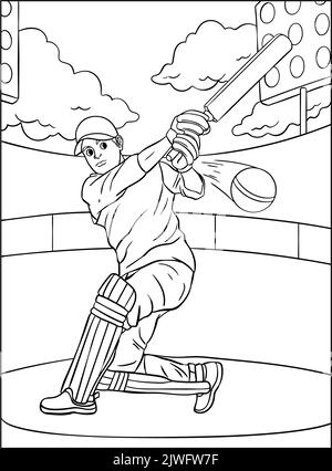 Cricket game with kids black and white stock photos images