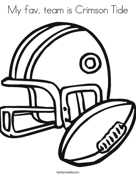 My fav team is crimson tide coloring page