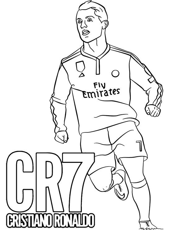 Cr coloring page ronaldo