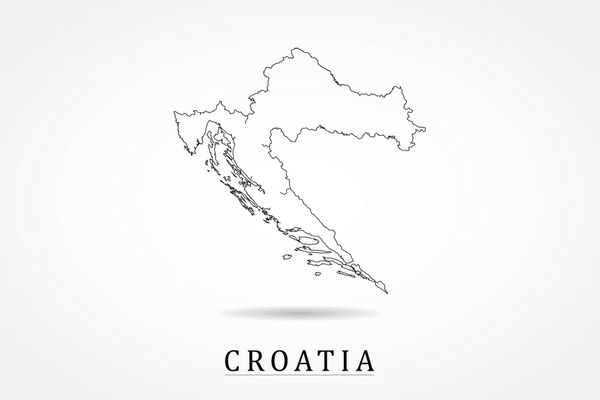 Thousand croatia outline royalty