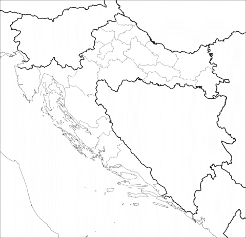 Croatia map coloring page free printable coloring pages