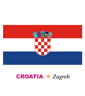 Croatia flag coloring pages for kids to color and print