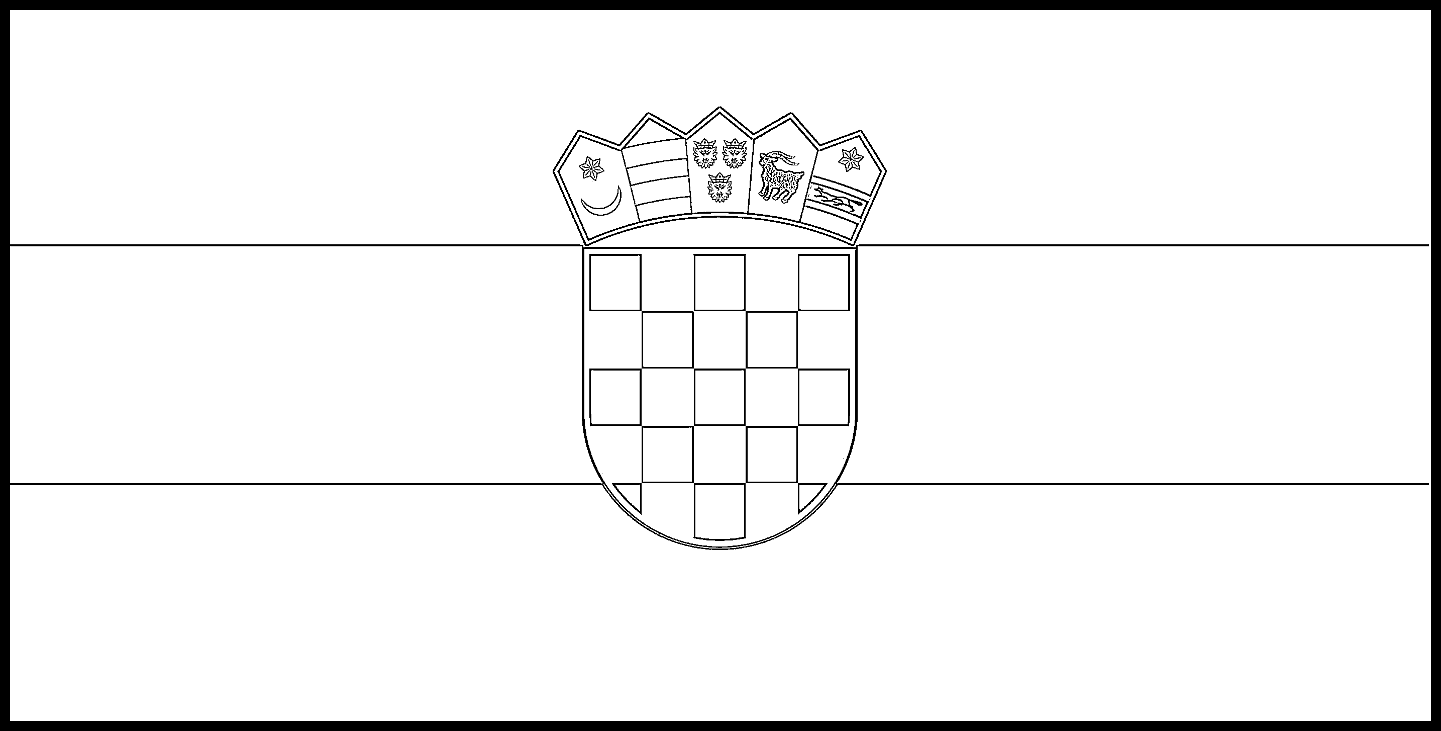 Croatia flag colouring page â flags web