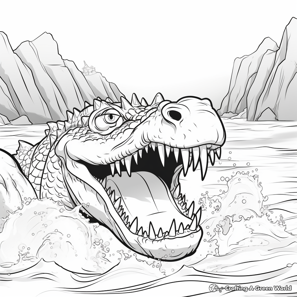 Crocodile coloring pages