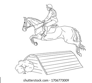 Horse cross country eventing photos and images