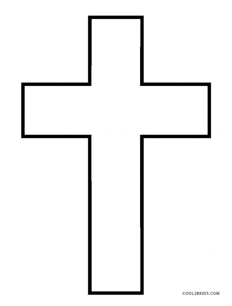 Free printable cross coloring pages for kids coolbkids dibujo de cruz artesanãas cruzadas manualidades para escuela dominical