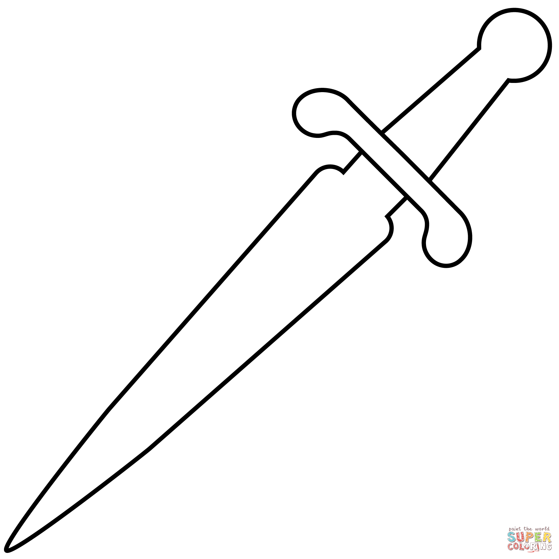 Dagger emoji coloring page free printable coloring pages