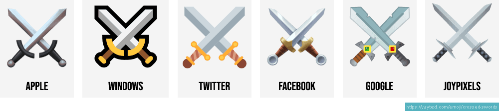 Âï crossed swords emoji