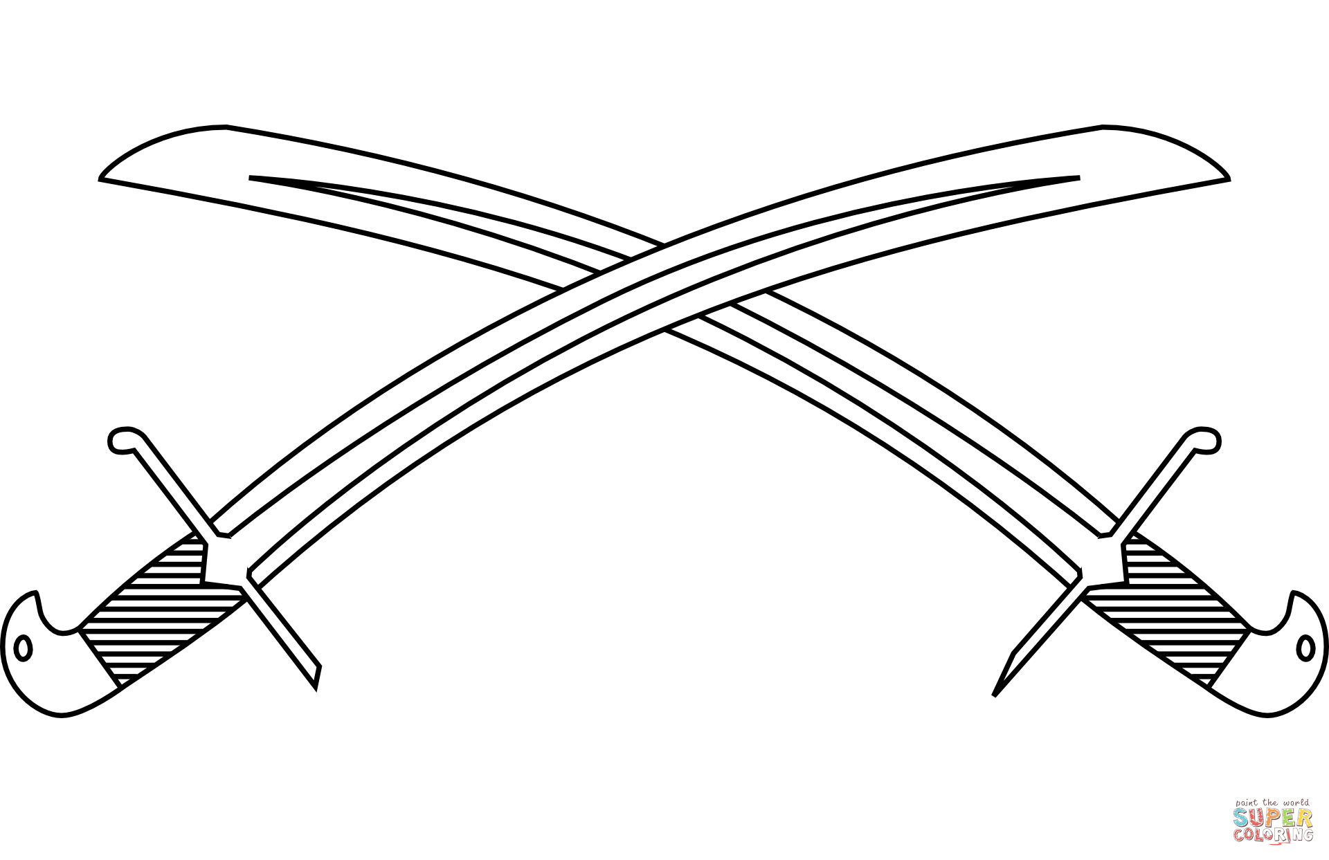 Swords coloring page free printable coloring pages