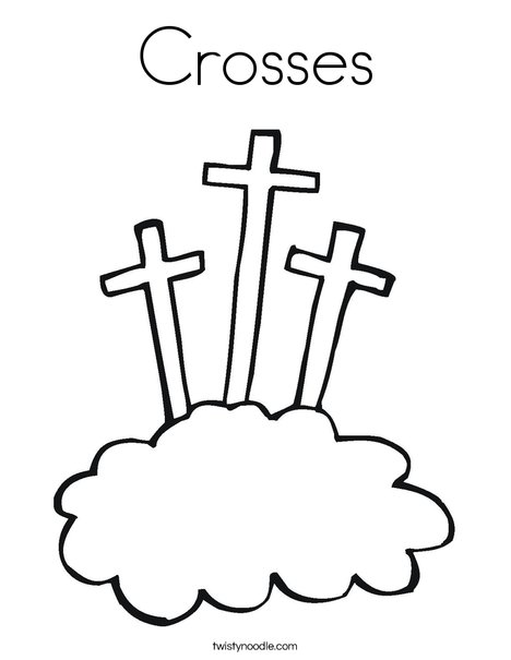 Crosses coloring page