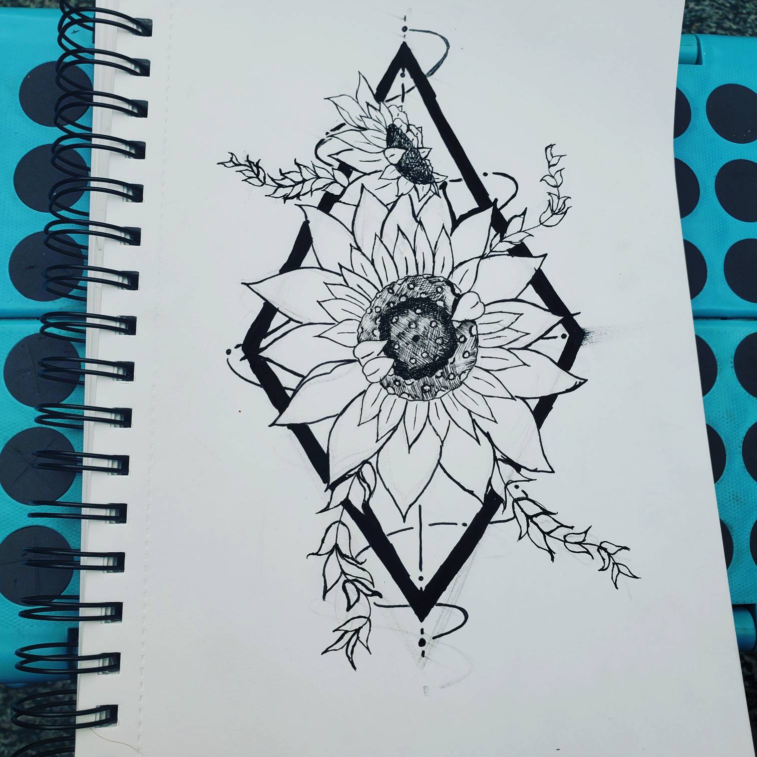Sunflower tattoo design by ej on