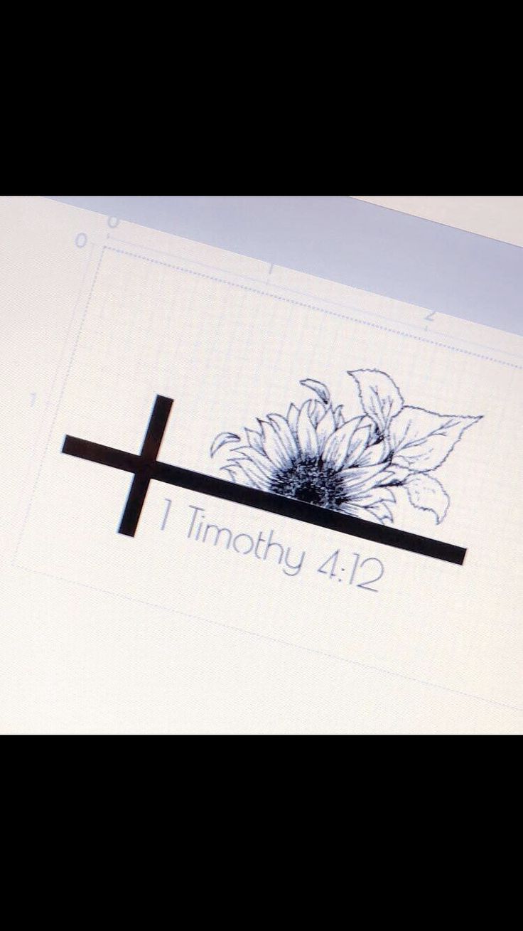 Cross with sunflower tattoo verse tattoos western tattoos small pretty tattoos