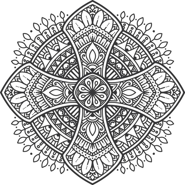 Thousand coloring page cross royalty