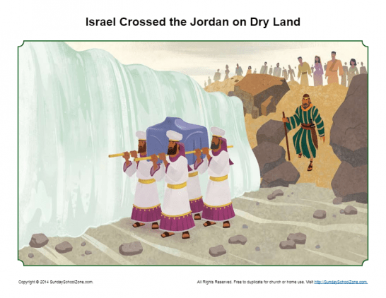 God held back the jordan river bible activities on sunday school zone