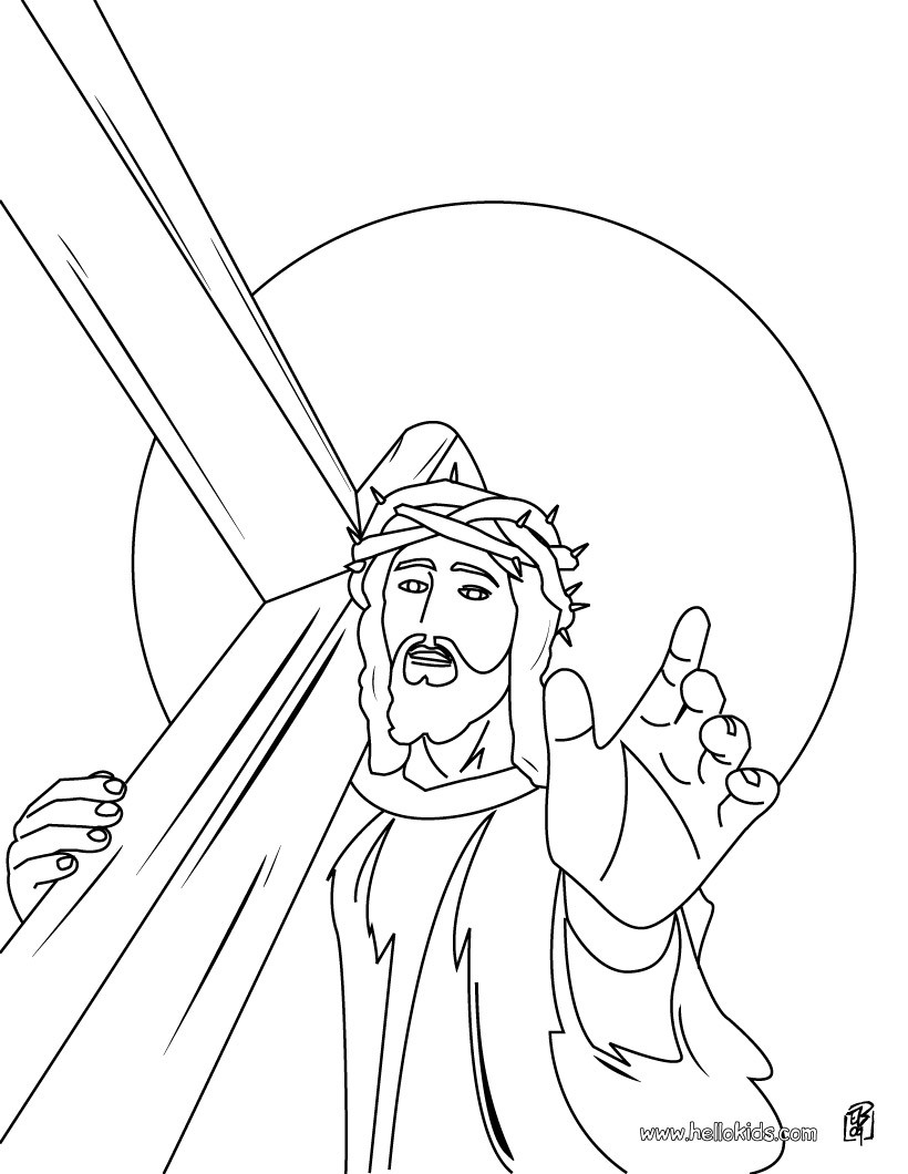 Jesus christs crown of thorns coloring pages
