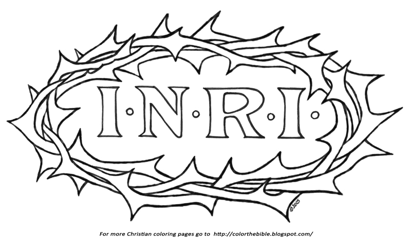 Color the bible crown of thorns coloring page