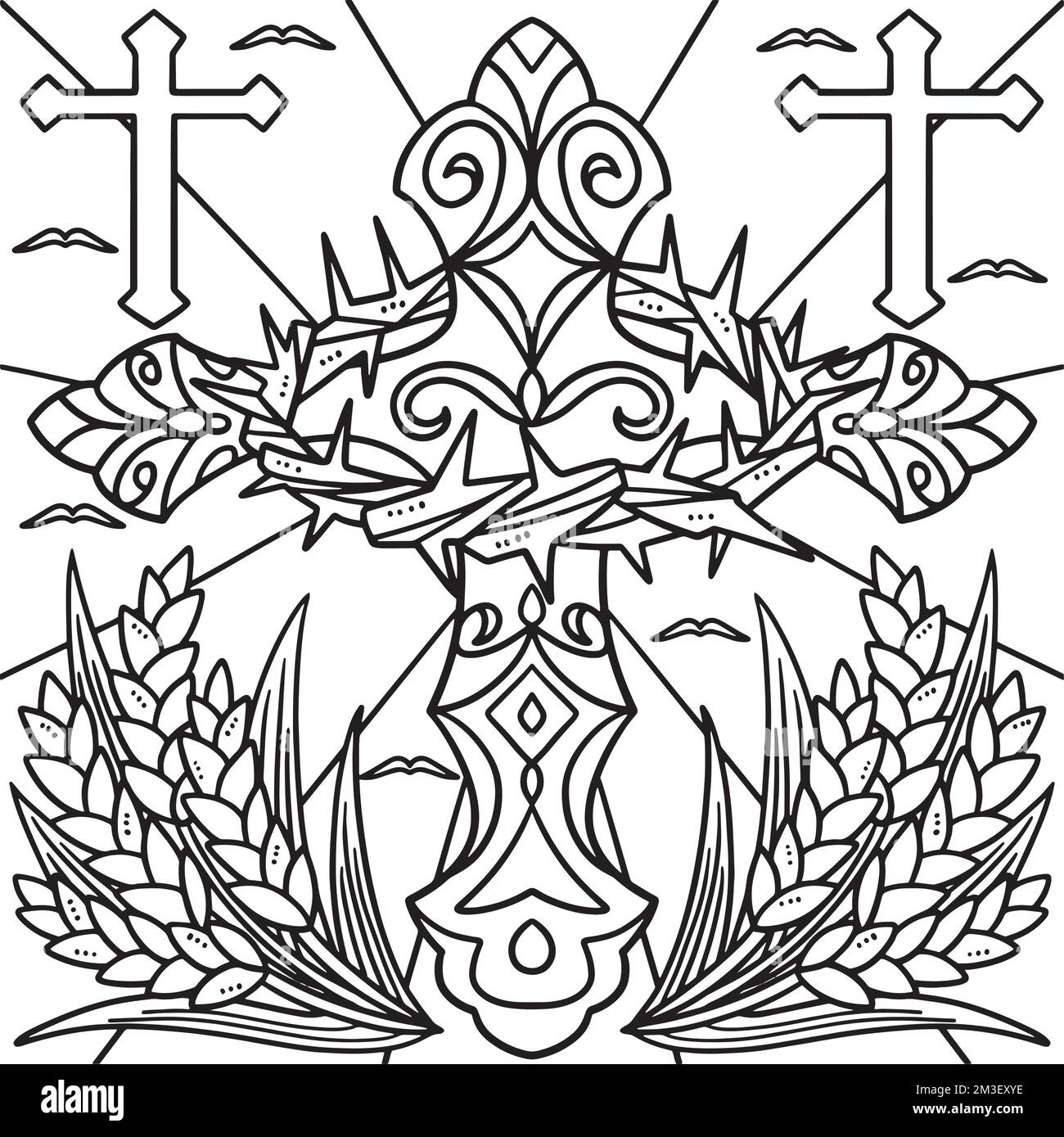 Crown of the thorns stock vector images