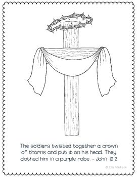 Crown of thorns coloring page coloring pages crown of thorns bible verse coloring page