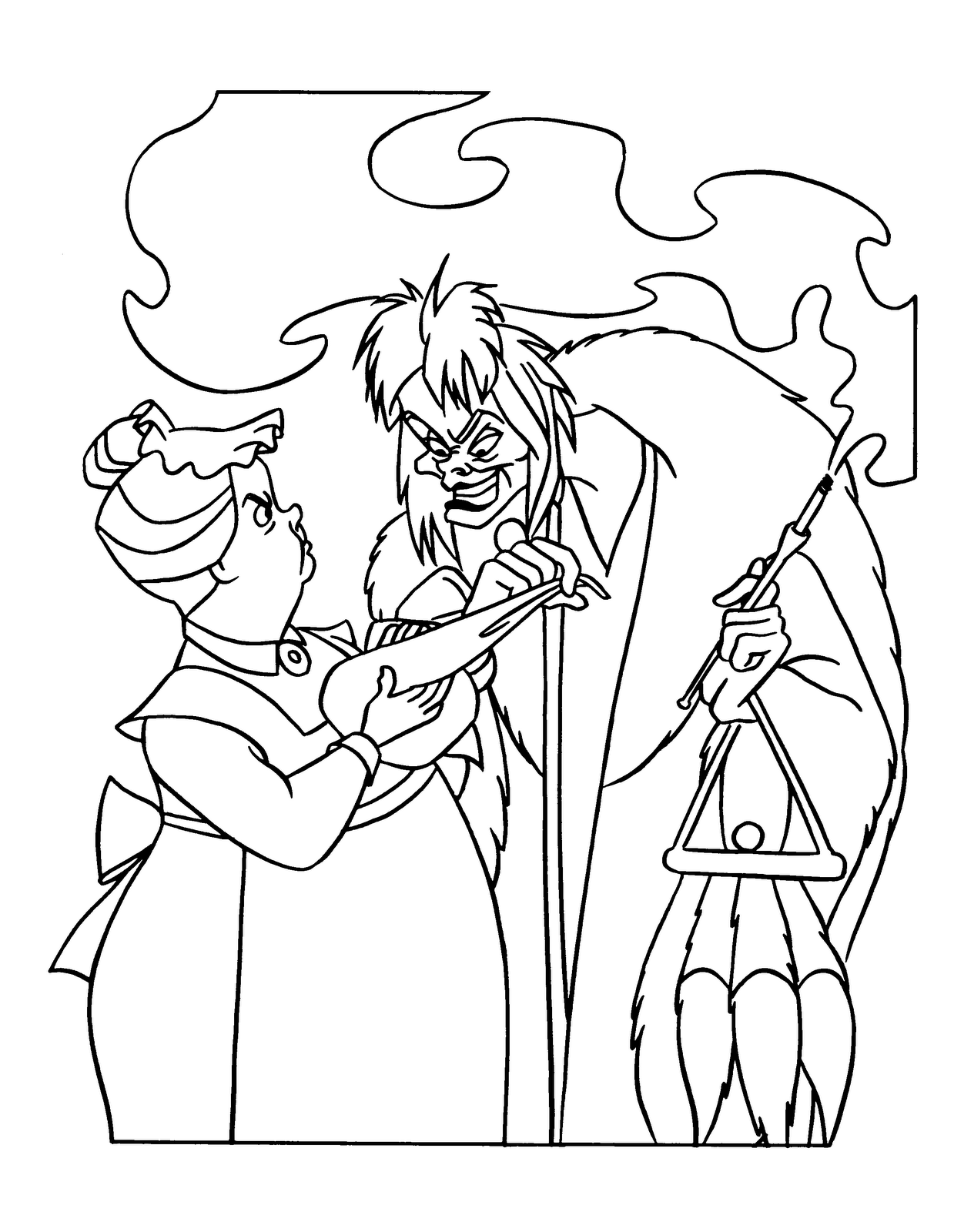 Disney coloring pages cruella de vil dalmatians coloring page