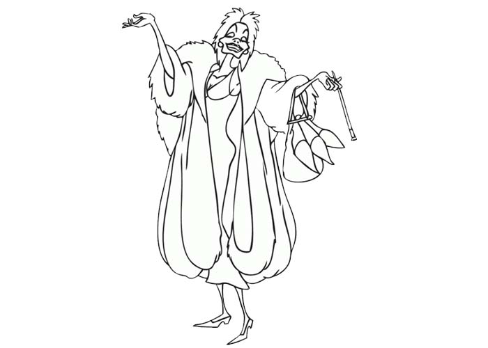 Cruella coloring pages