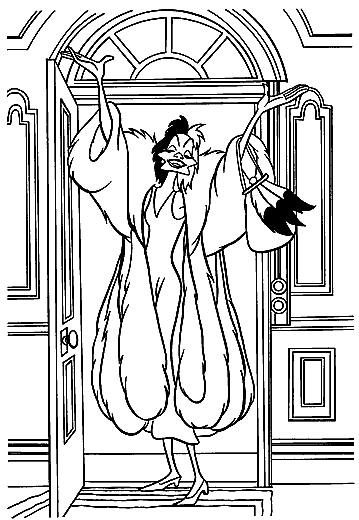 Coloring page cruella de vil â