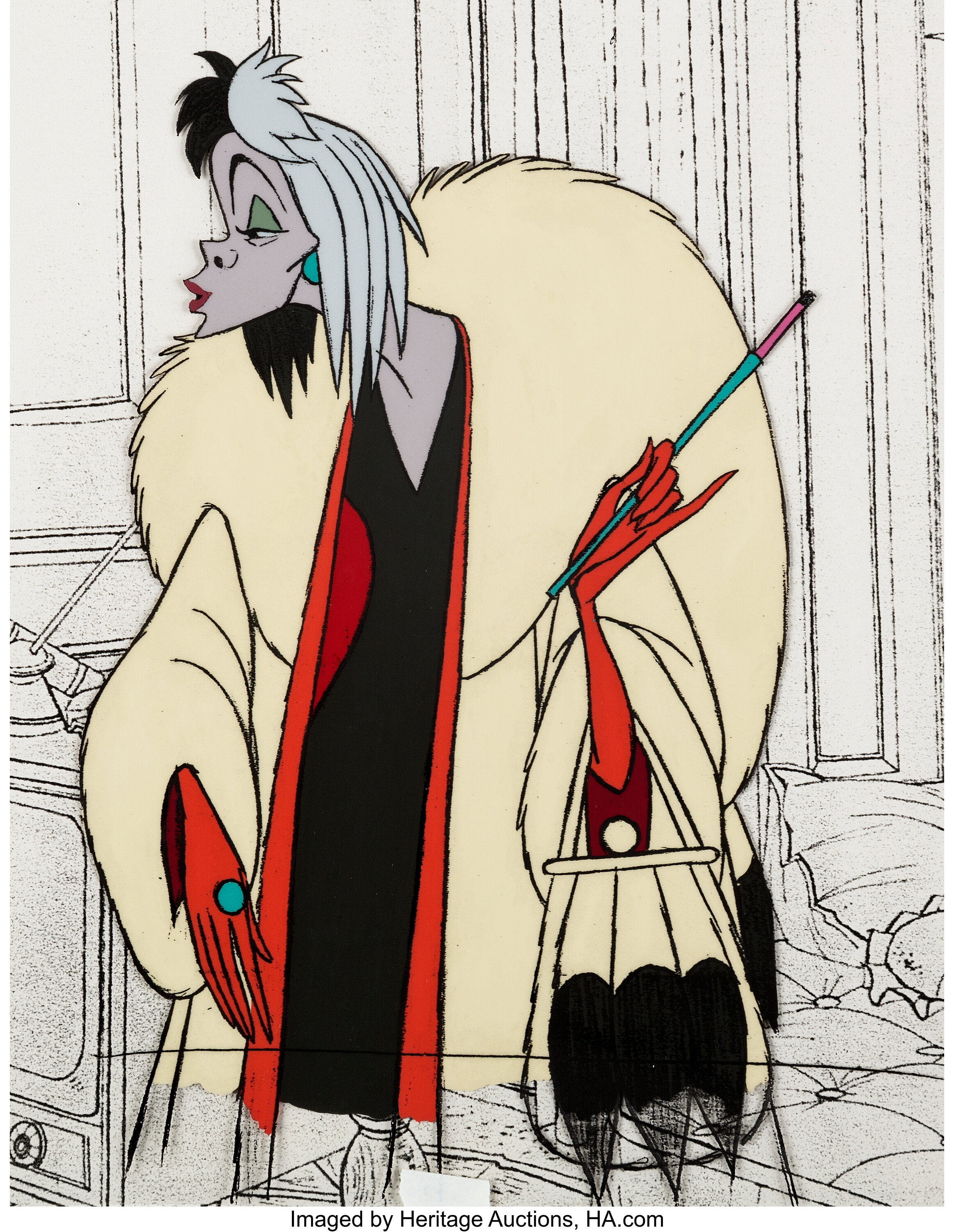 Dalmatians cruella de vil color model cel walt disney lot heritage auctions