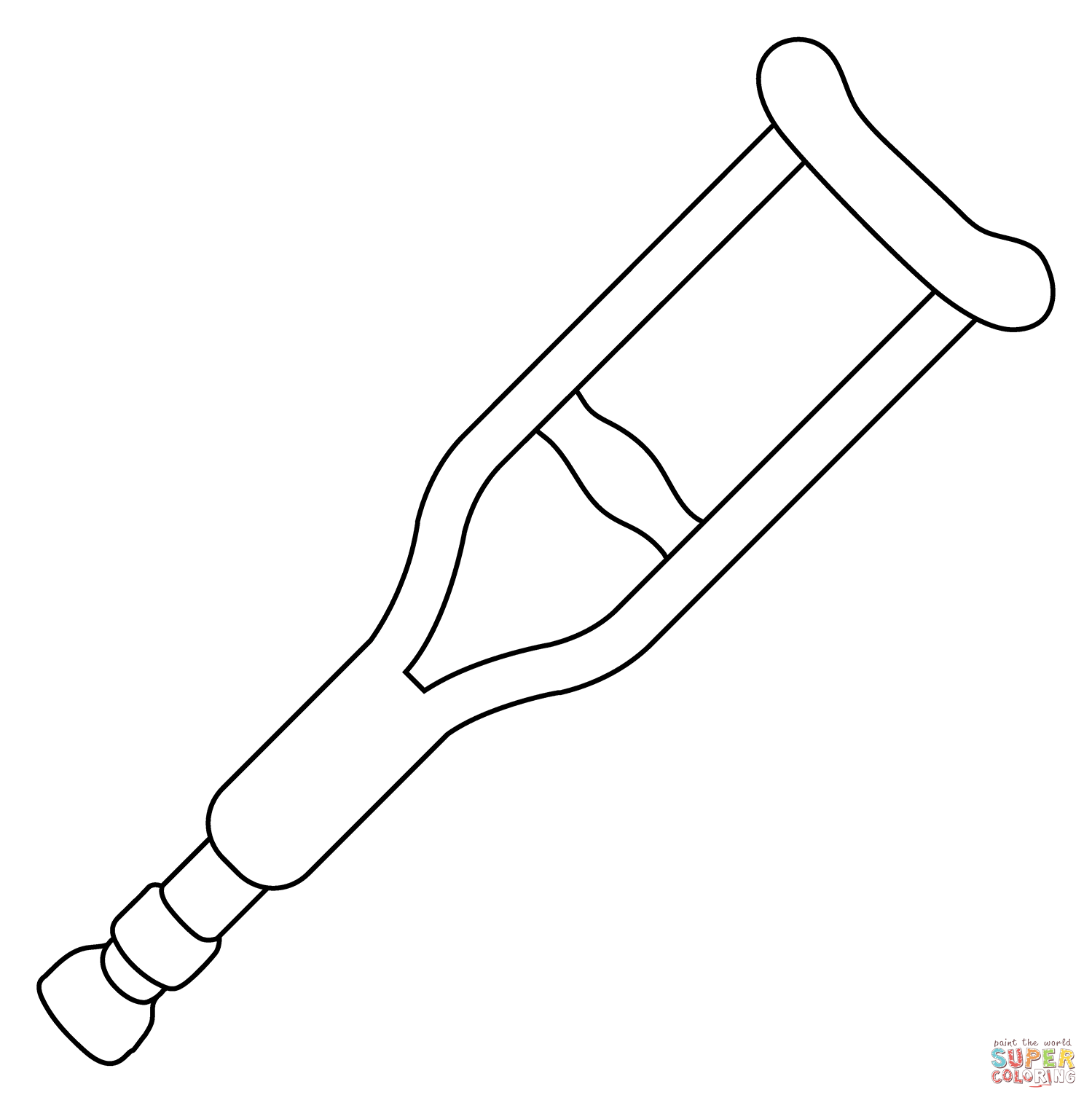 Crutch emoji coloring page free printable coloring pages