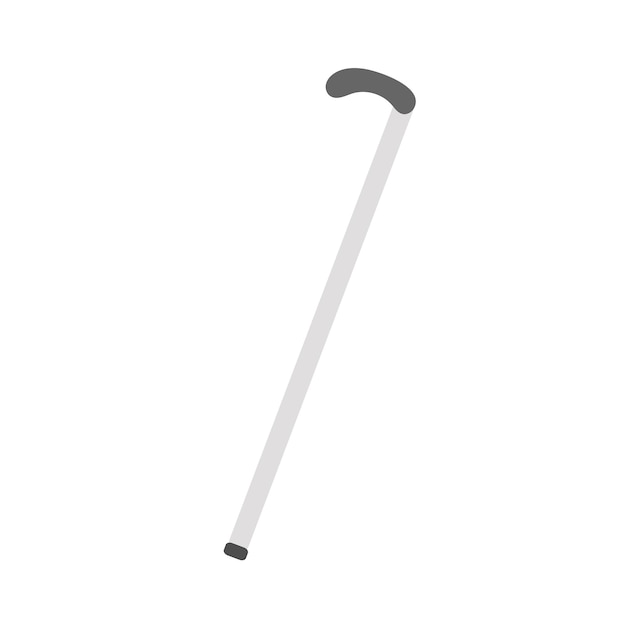 Premium vector walking stick crutch equipment for walking a pensioner means of transportation