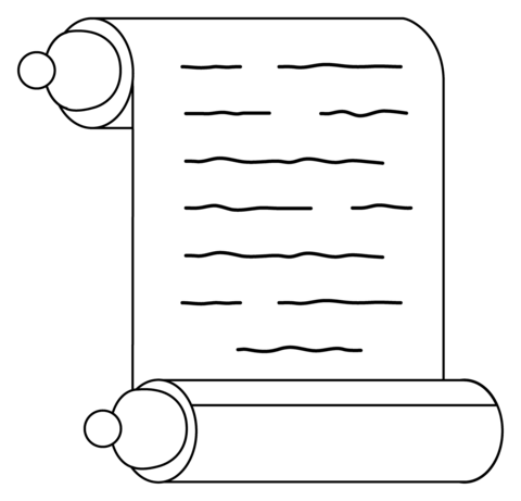 Scroll emoji coloring page free printable coloring pages
