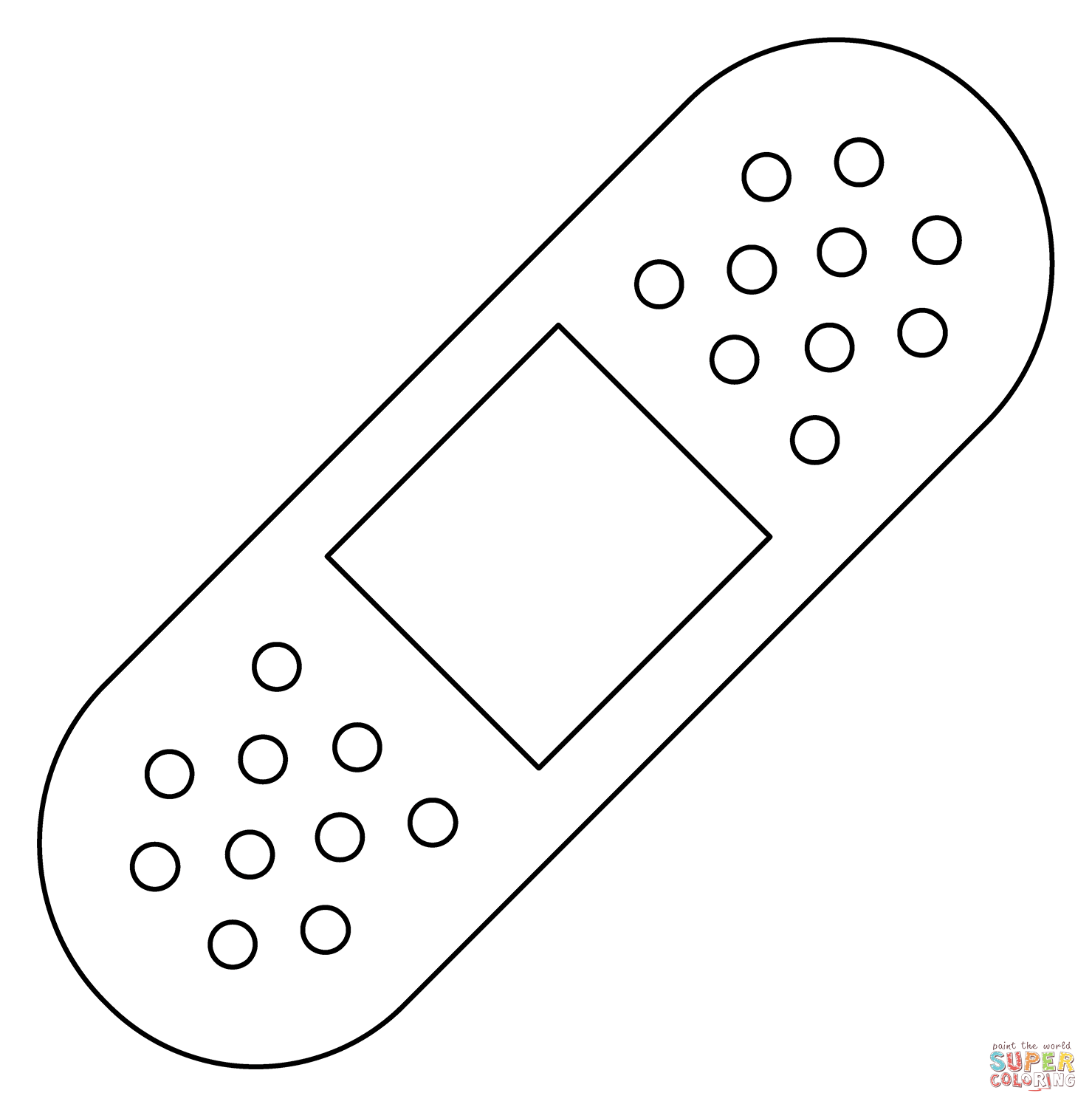 Adhesive bandage emoji coloring page free printable coloring pages