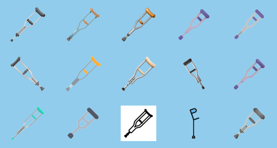 Ð crutch emoji