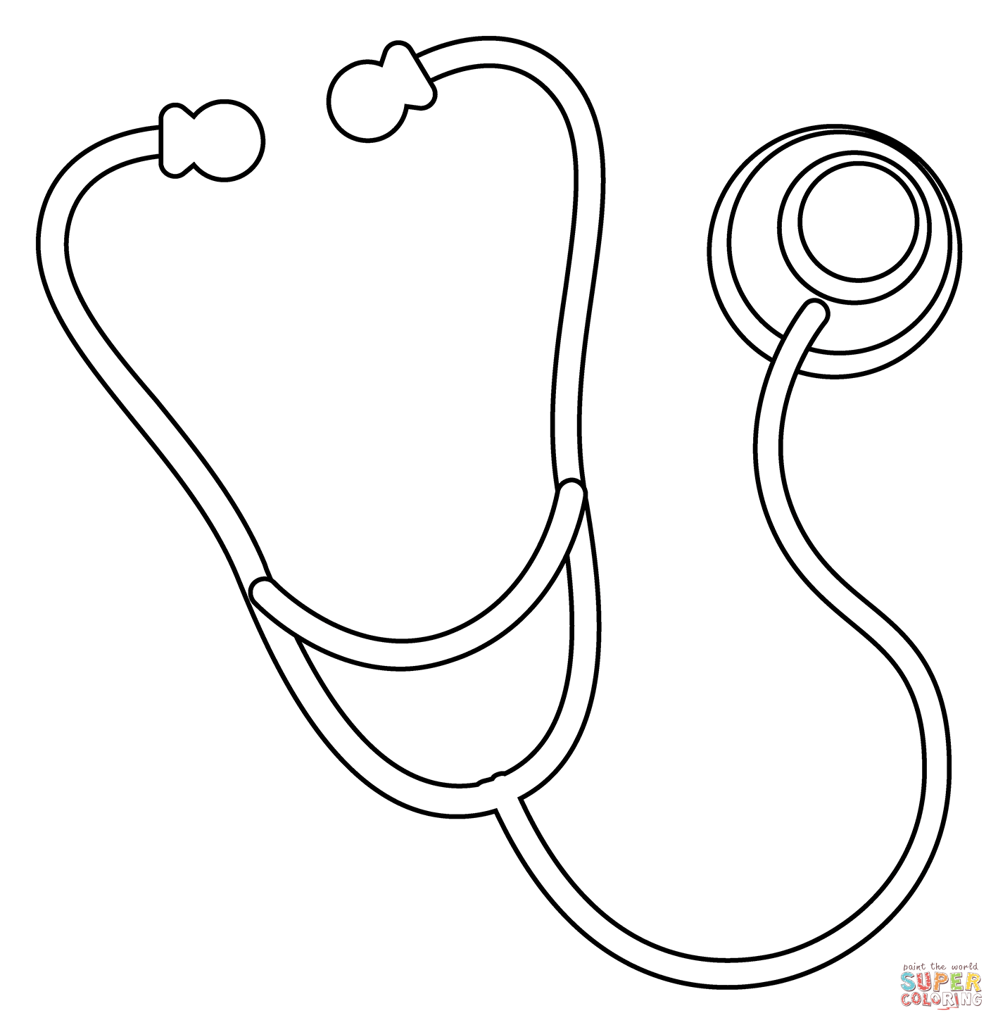 Stethoscope emoji coloring page free printable coloring pages