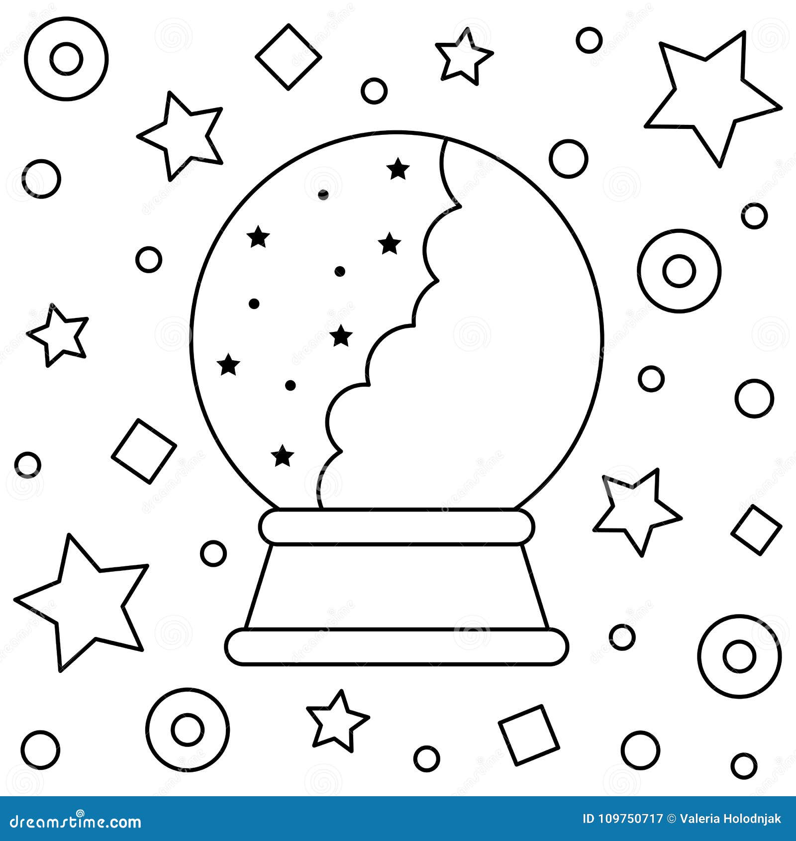 Crystal ball vector illustration stock vector