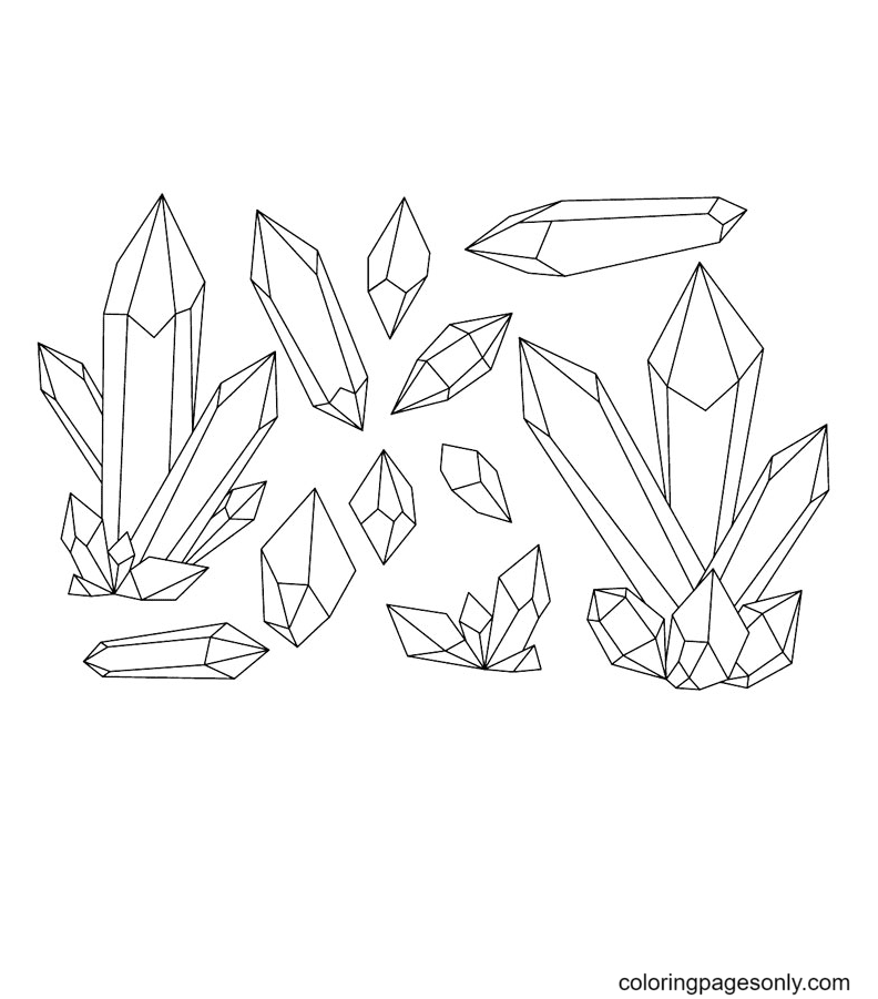 Crystal coloring pages printable for free download